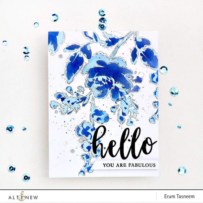 Photocentric Stencil Watercolor Bouquet Stencil