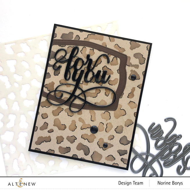 Photocentric Stencil Wild Leopard Stencil