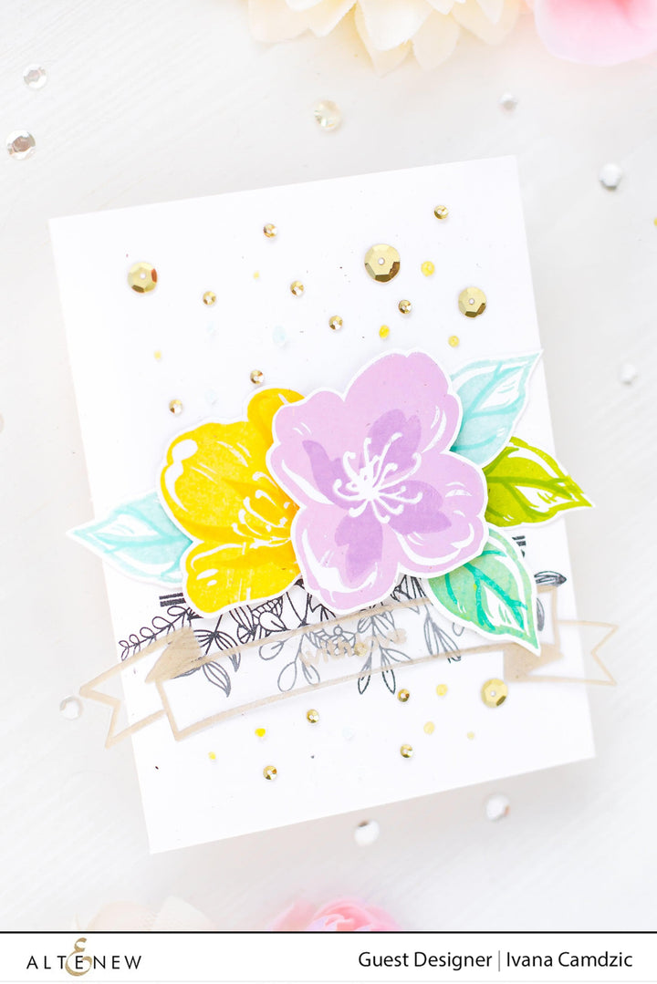 Photocentric Stencil Zig Zag Floral Mask Stencil