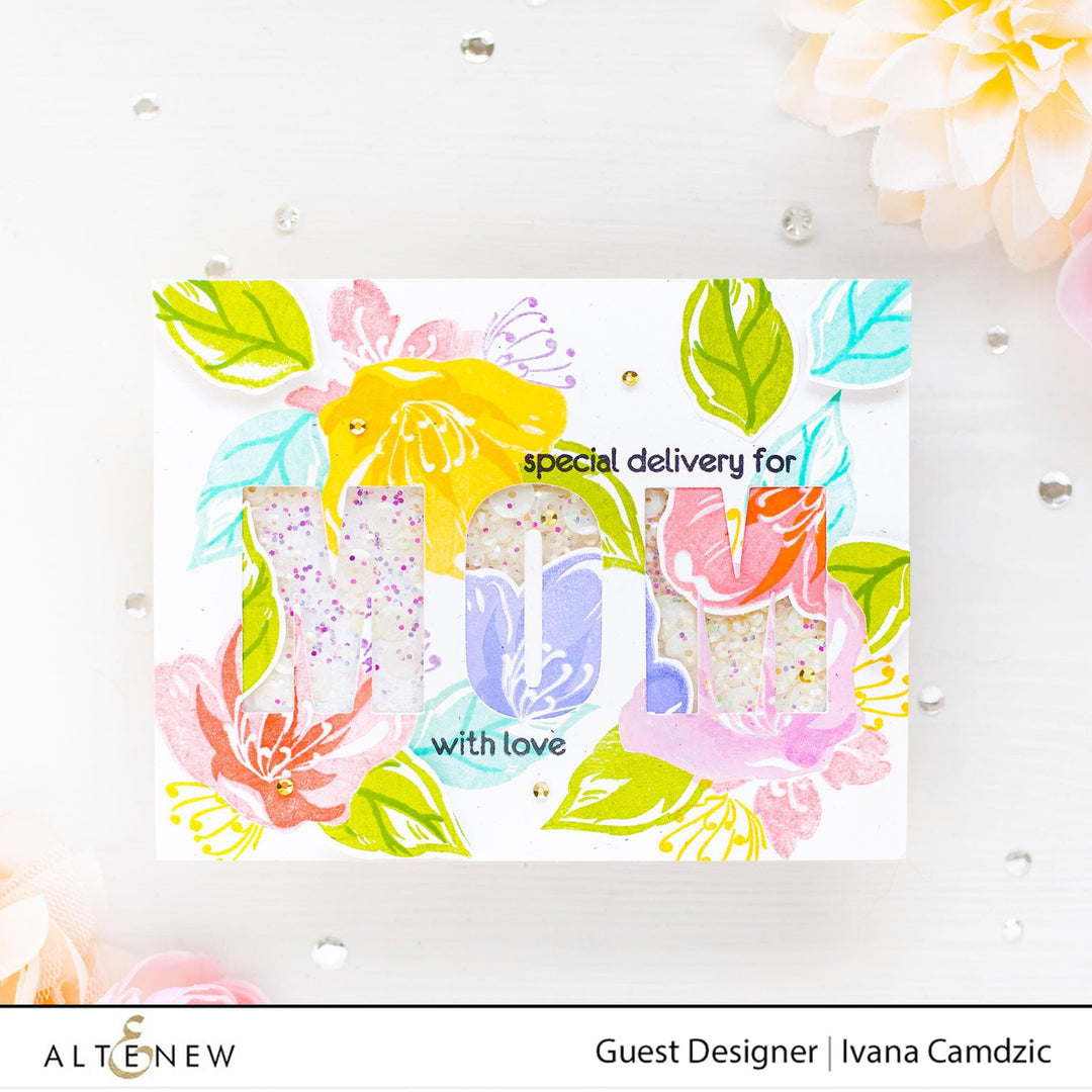 Photocentric Stencil Zig Zag Floral Mask Stencil