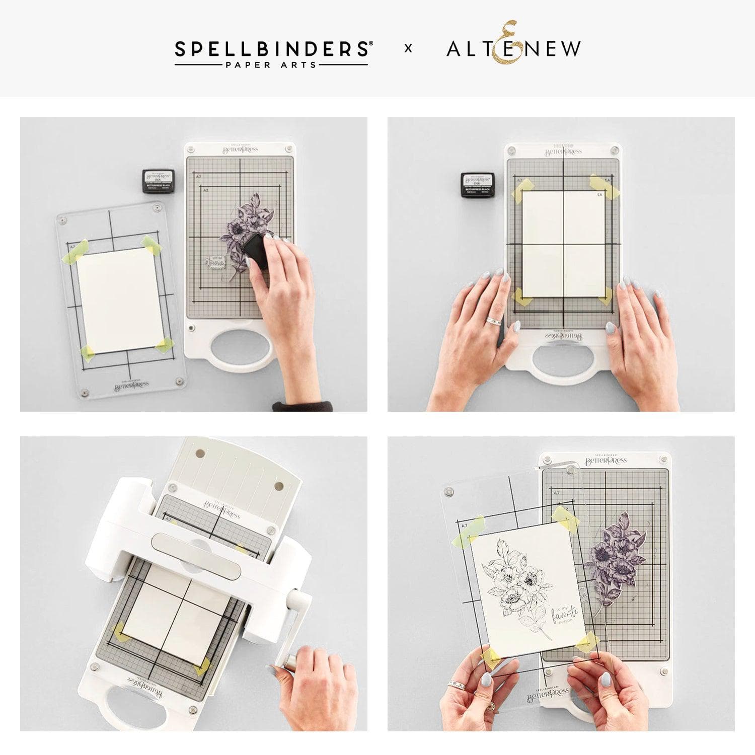 Spellbinders - BetterPress - Mini Ink Set - Nature Tones, 4 Pack