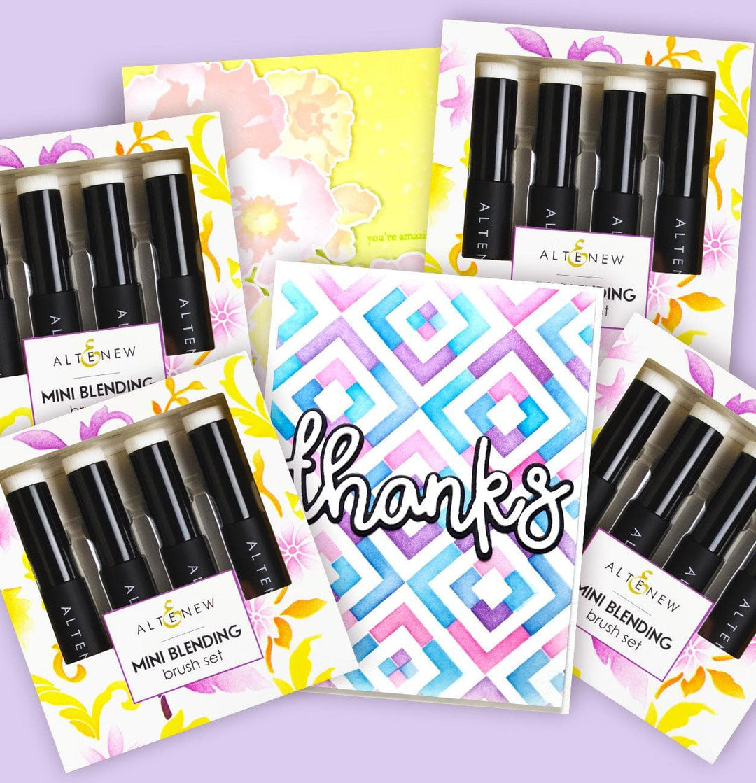 16 Mini Ink Blending Brush Bundle (4 Sets of 4 Brushes)