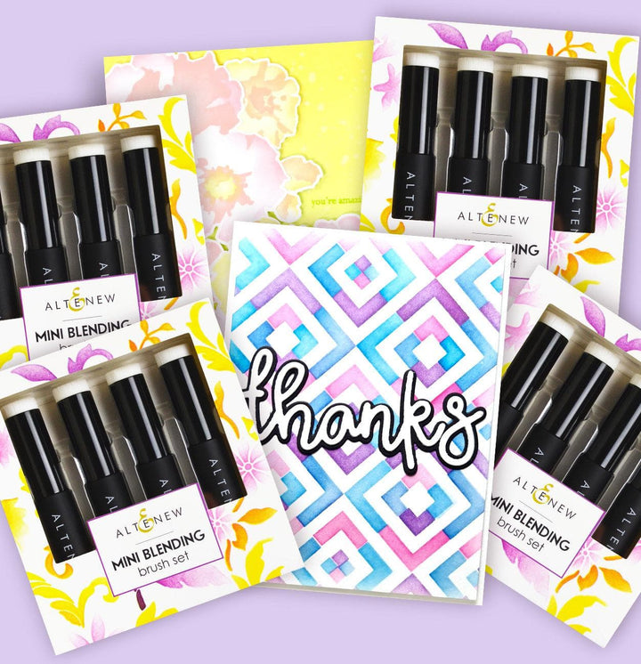 16 Mini Ink Blending Brush Bundle (4 Sets of 4 Brushes)