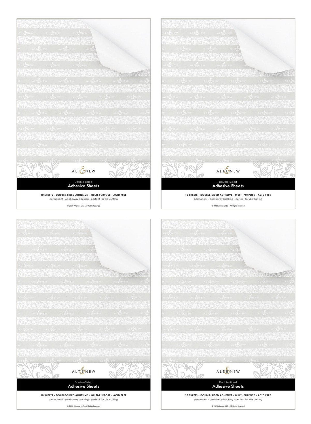 Altenew Tools Bundle 40 Double-Sided Adhesive Sheets Unlimited Bundle (4 Sets of 10 Sheets)