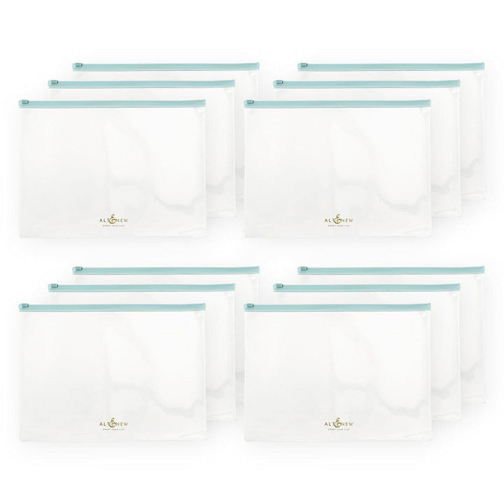 Blue Zip 'n' Keep Pouches Bundle (12 pcs)