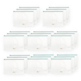 Blue Zip 'n' Keep Pouches Bundle (24 pcs)