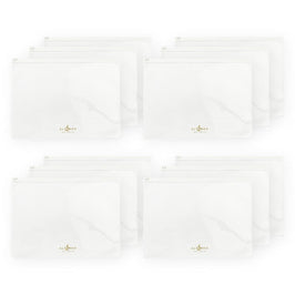 White Zip 'n' Keep Pouches Bundle (12 pcs)
