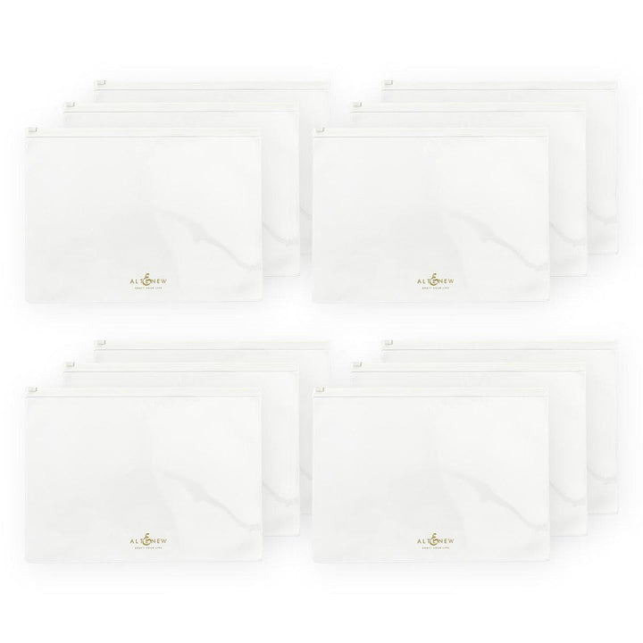 White Zip 'n' Keep Pouches Bundle (12 pcs)