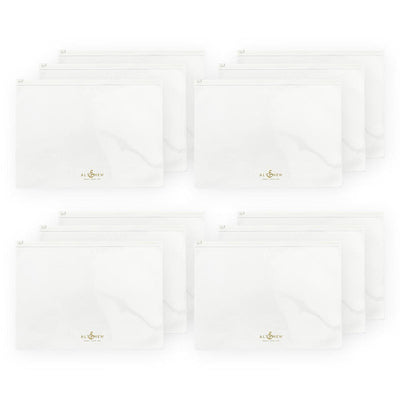 White Zip 'n' Keep Pouches Bundle (12 pcs)