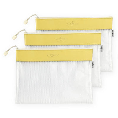 Yellow Zip 'n' Stash Pouches Bundle (3 pcs)