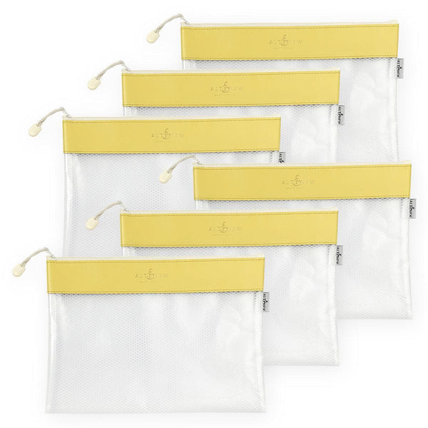 Yellow Zip 'n' Stash Pouches Bundle (6 pcs)
