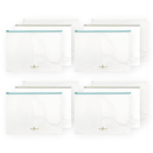 Zip 'n' Keep Pouches Bundle (12 pcs, 3 Assorted Colors)