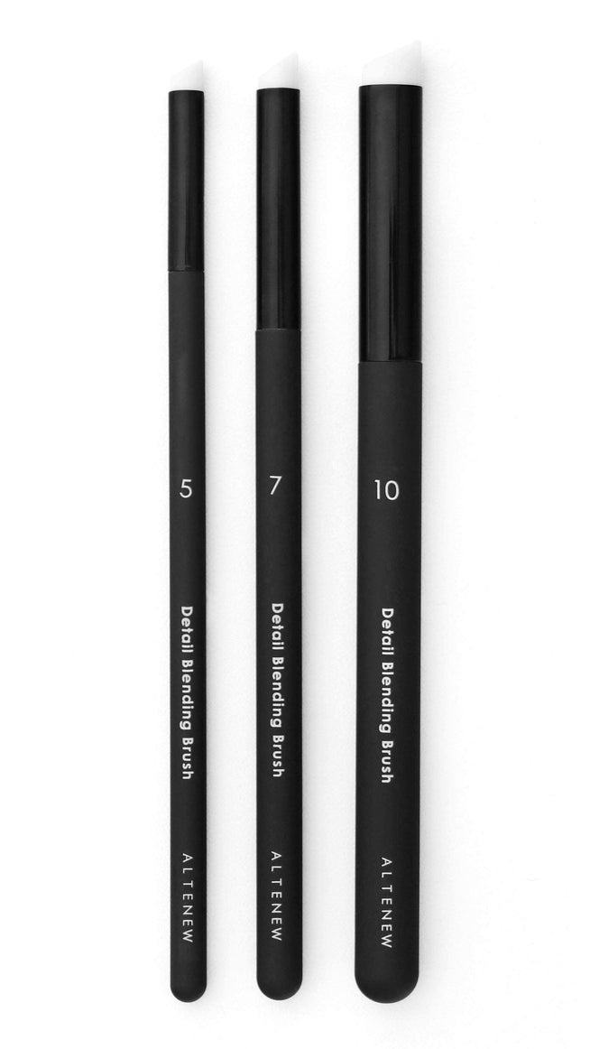 Altenew detailed blending brush set with angled bristles for precise makeup or crafting application, displayed in a row.