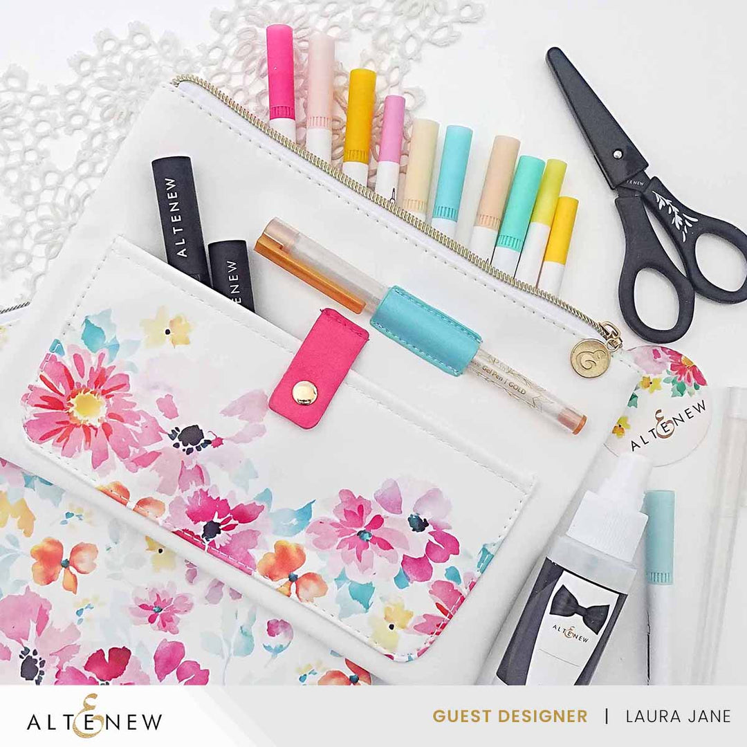 Dreaming in Watercolor Pocket Zipper Pouch (235mm x 165mm)