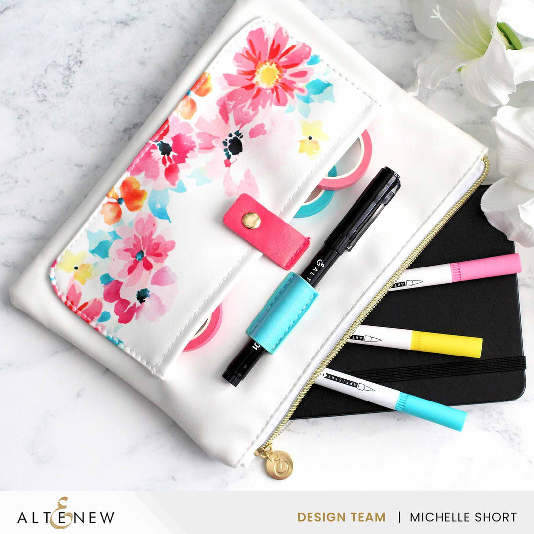 Dreaming in Watercolor Pocket Zipper Pouch (235mm x 165mm)