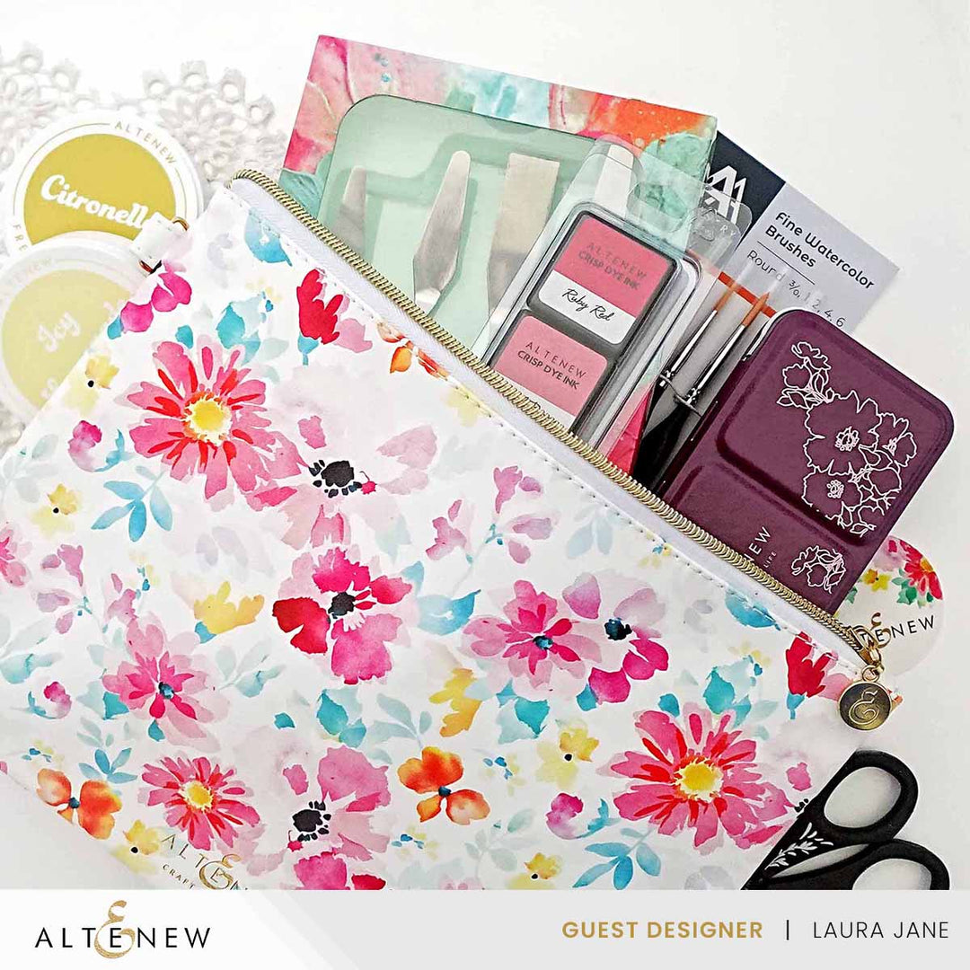 Dreaming in Watercolor Zipper Pouch (280mm x 195mm)