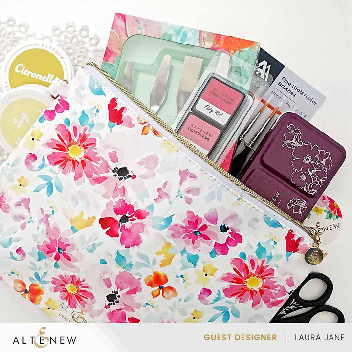 Dreaming in Watercolor Zipper Pouch (280mm x 195mm)