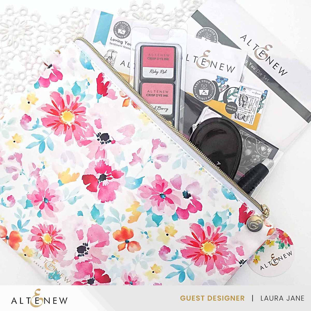 Dreaming in Watercolor Zipper Pouch (280mm x 195mm)