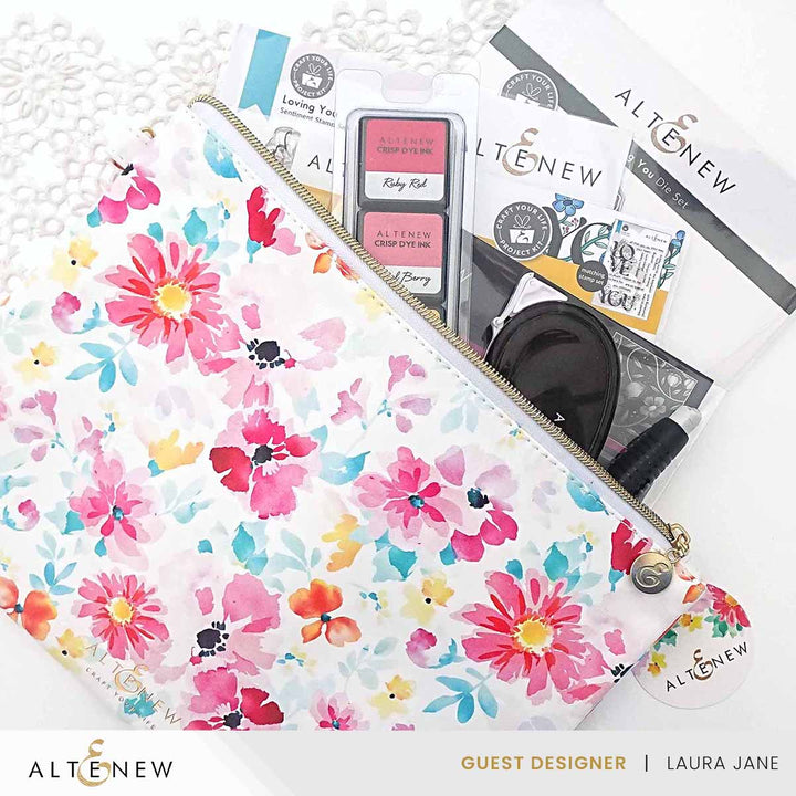 Dreaming in Watercolor Zipper Pouch (280mm x 195mm)