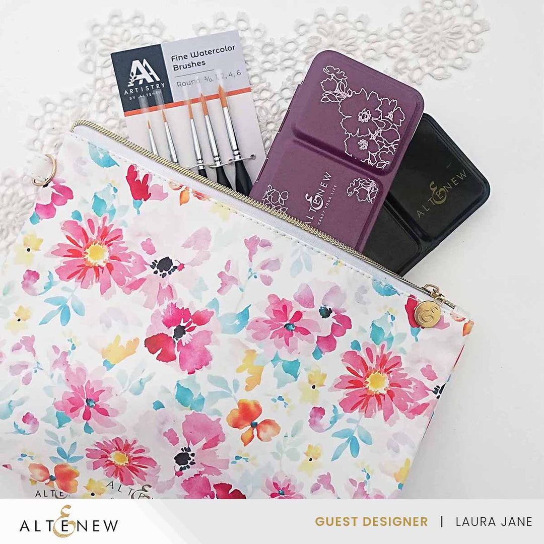 Dreaming in Watercolor Zipper Pouch (280mm x 195mm)