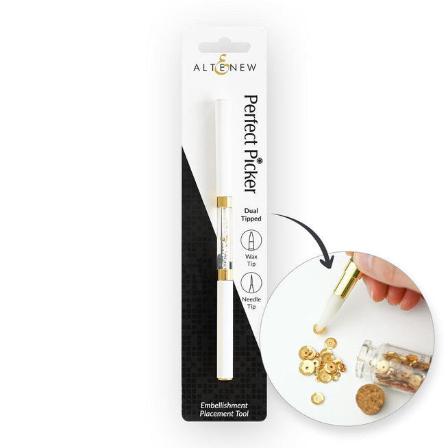 Altenew Perfect Picker Meta tool for precise positioning of small craft and paper embellishments.