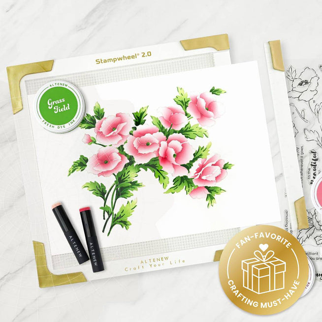 Altenew Stampwheel 2.0 tool, a versatile stamping accessory with multiple wheel options for crafting and card-making projects.