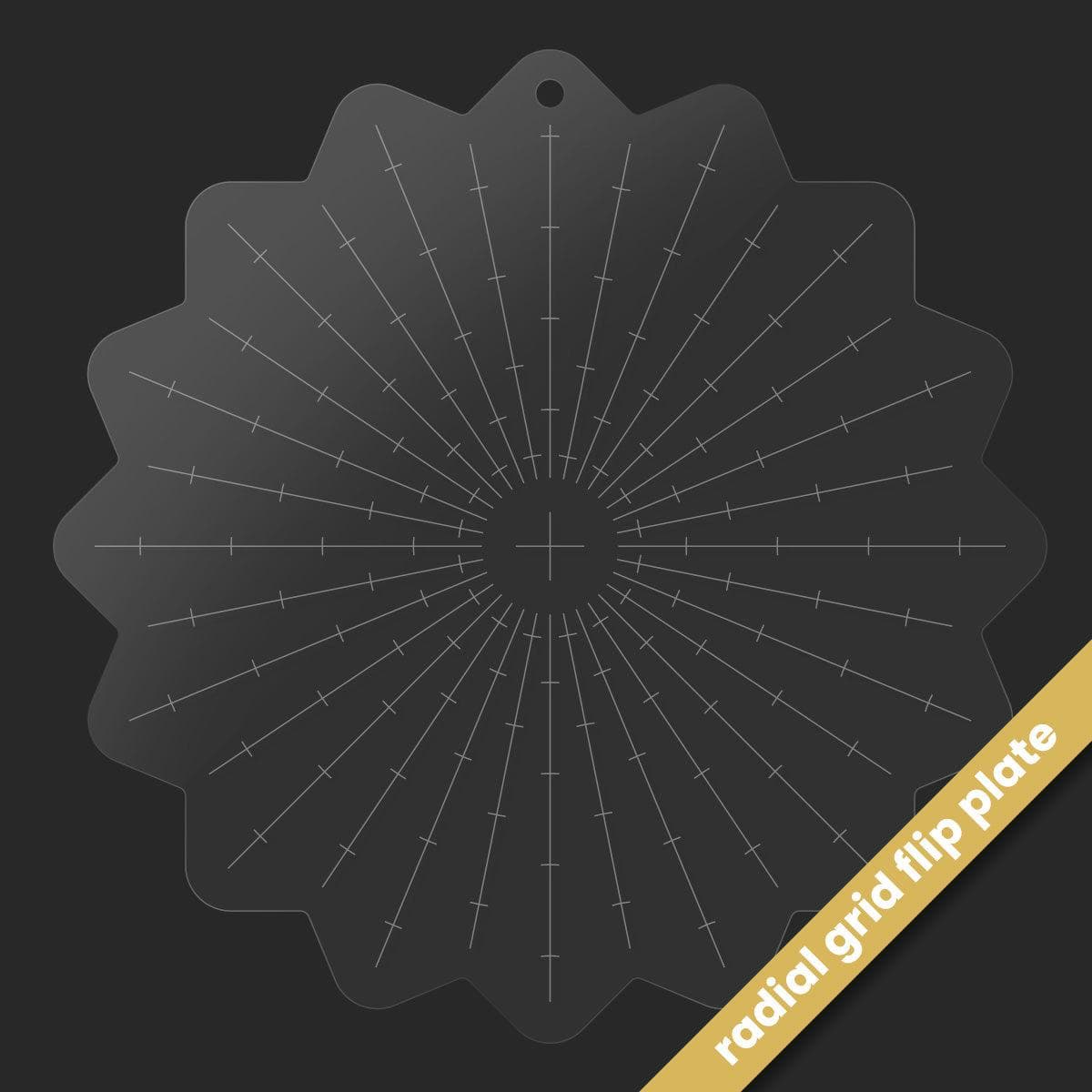 Stampwheel - Radial Grid Flip Plate