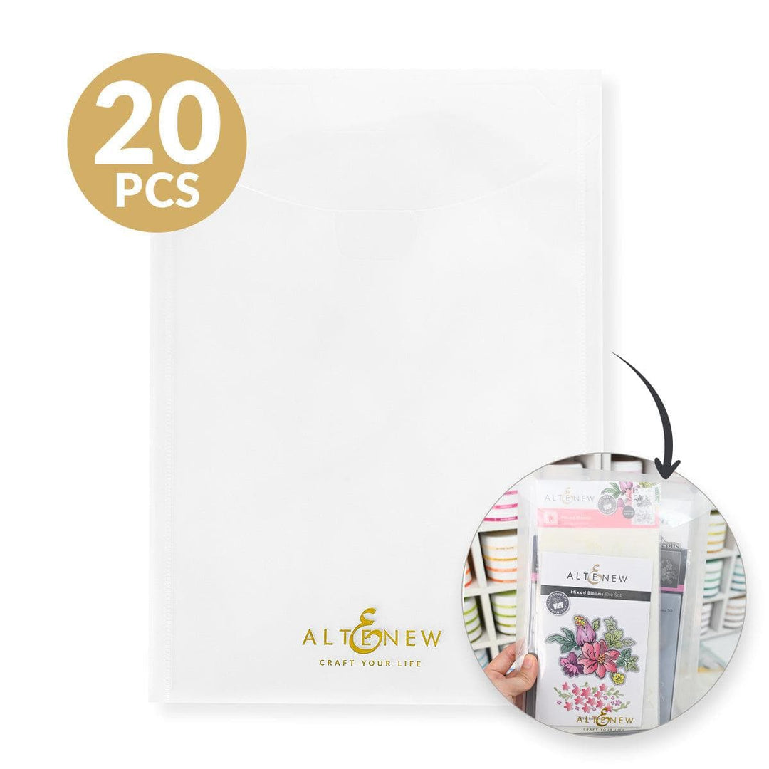 Storage Pockets: 7.5" x 10.75" (20 pieces/set)