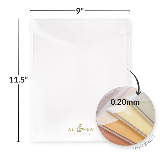 Set of 10 Altenew storage pockets, 9 by 11.5 inches, designed for organizing tools and craft supplies.