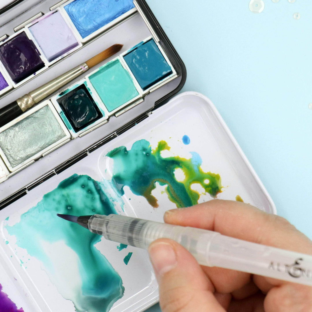 Be Creative Arts Crafts Tools Watercolor Tin Case