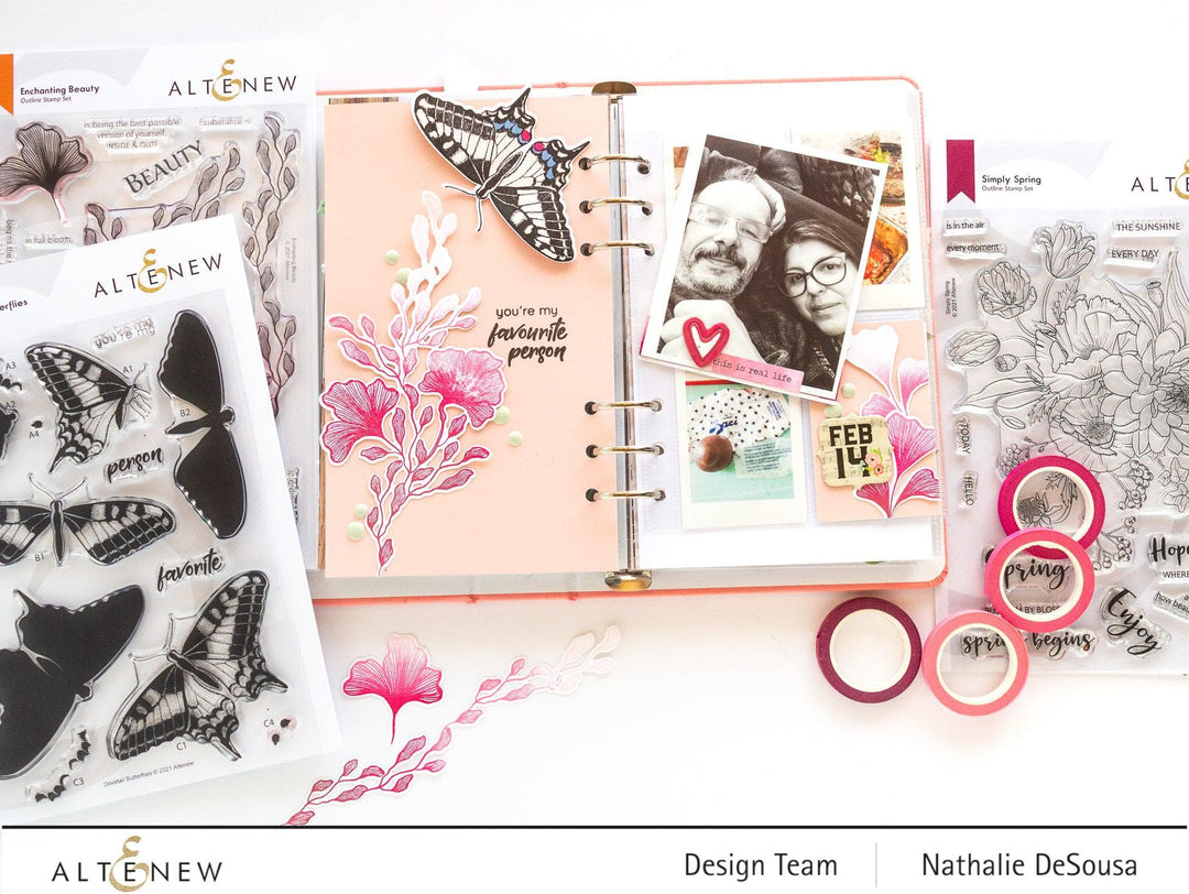 XF Tape Washi Tapes Cherry Blossom Slim Washi Tape Set