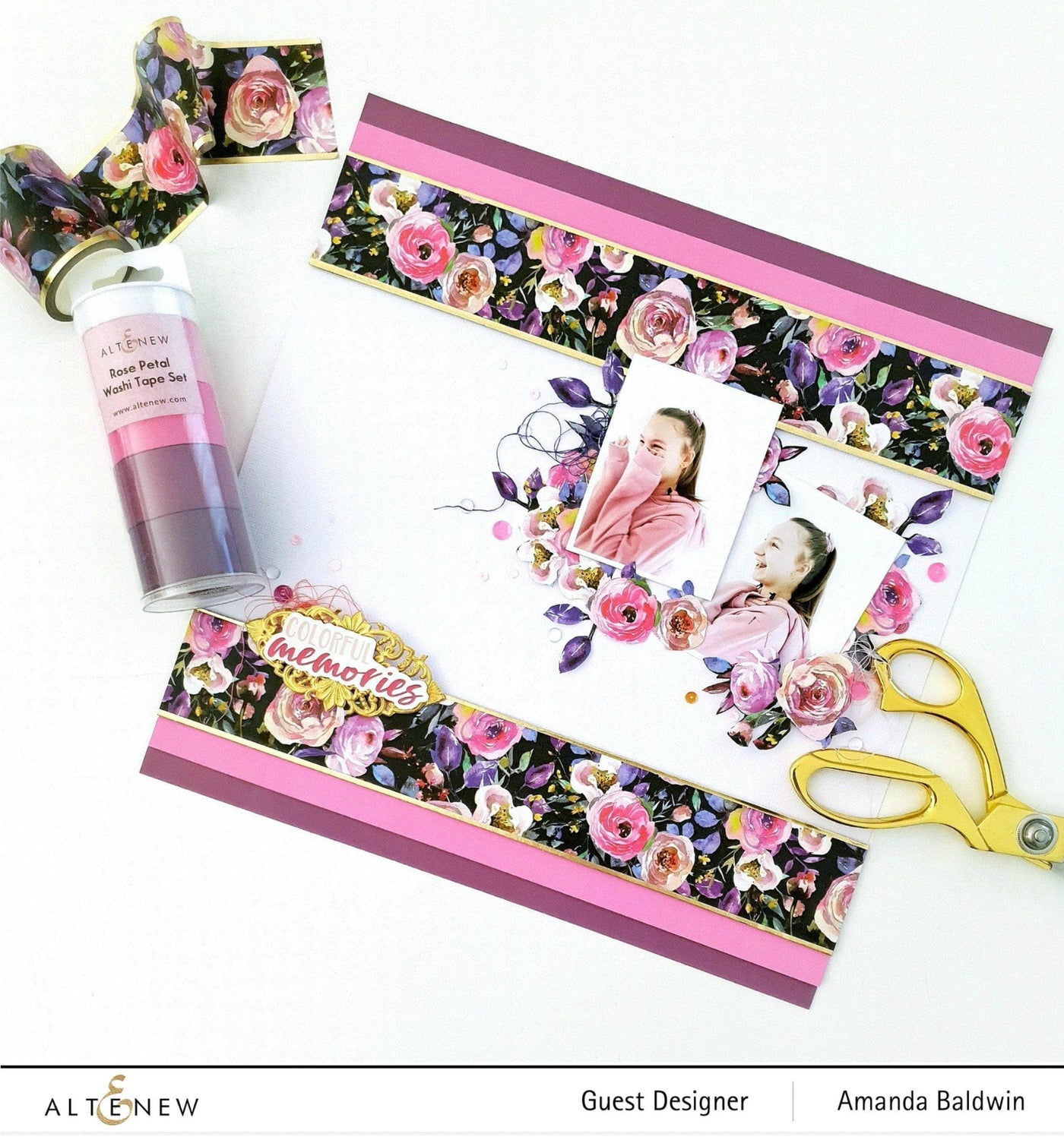 Flip Flap Book with Floral Washi Tapes - Altenew Scrapbook