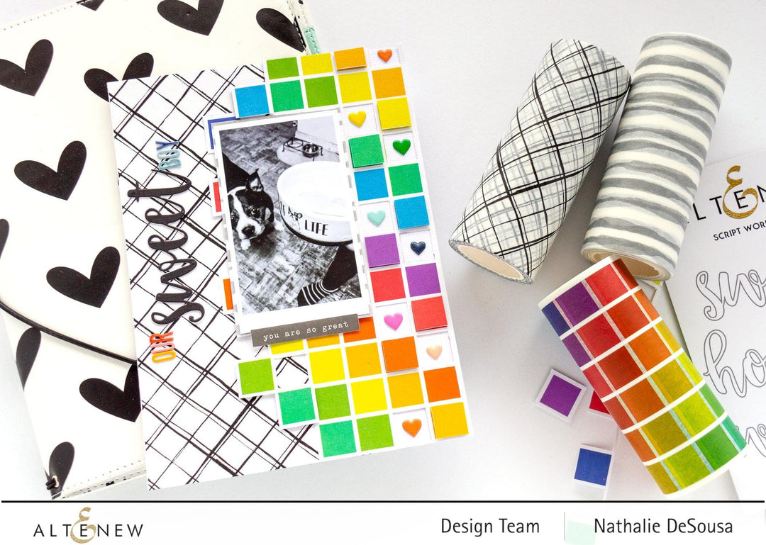 XF Tape Washi Tapes Geo Rainbow Wide Washi Tape