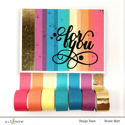 XF Tape Washi Tapes Gold Foil 1 inch Washi Tape