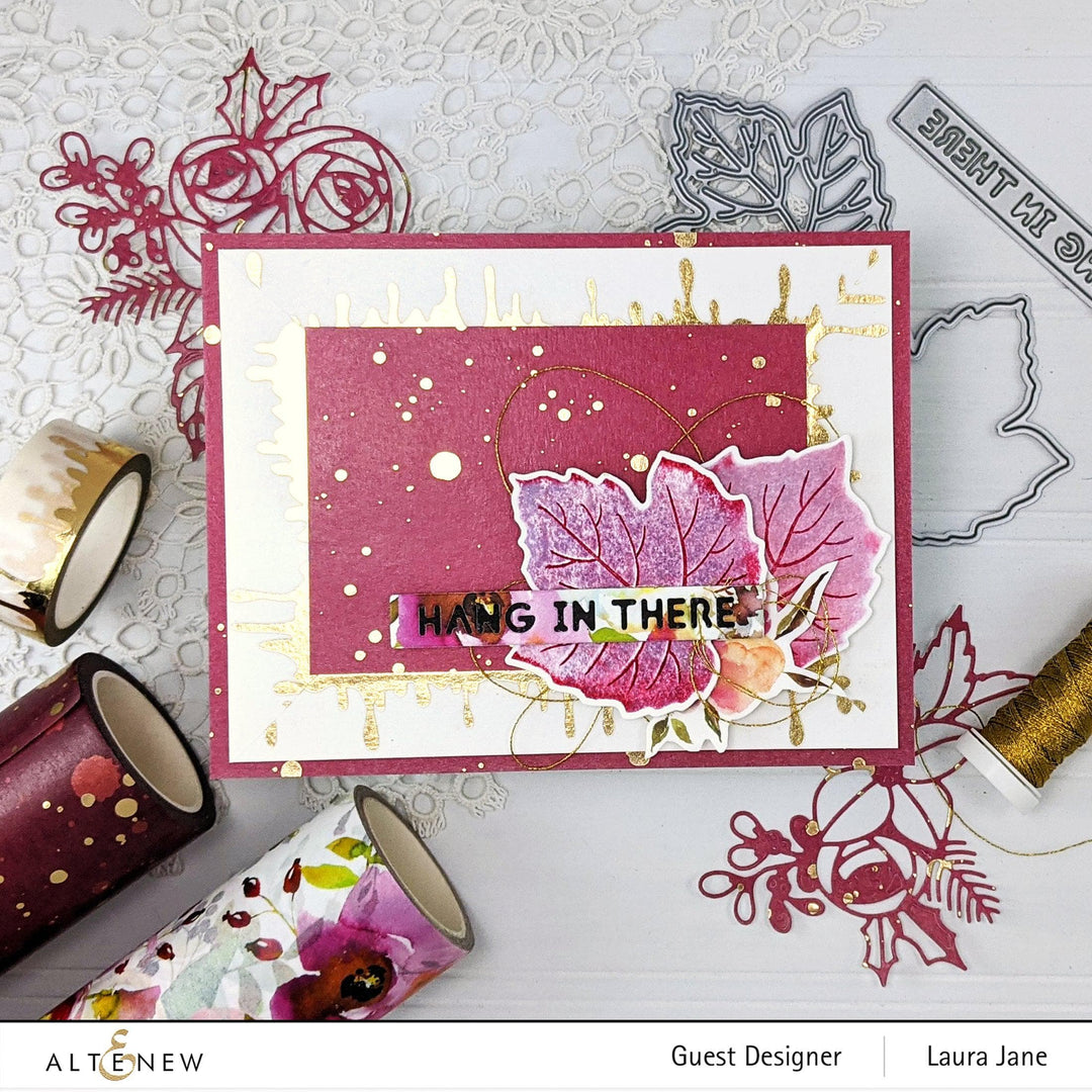 XF Tape Washi Tapes Gold Splatter Cosmic Berry Wide Washi Tape