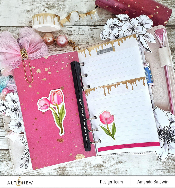 XF Tape Washi Tapes Gold Splatter Cosmic Berry Wide Washi Tape