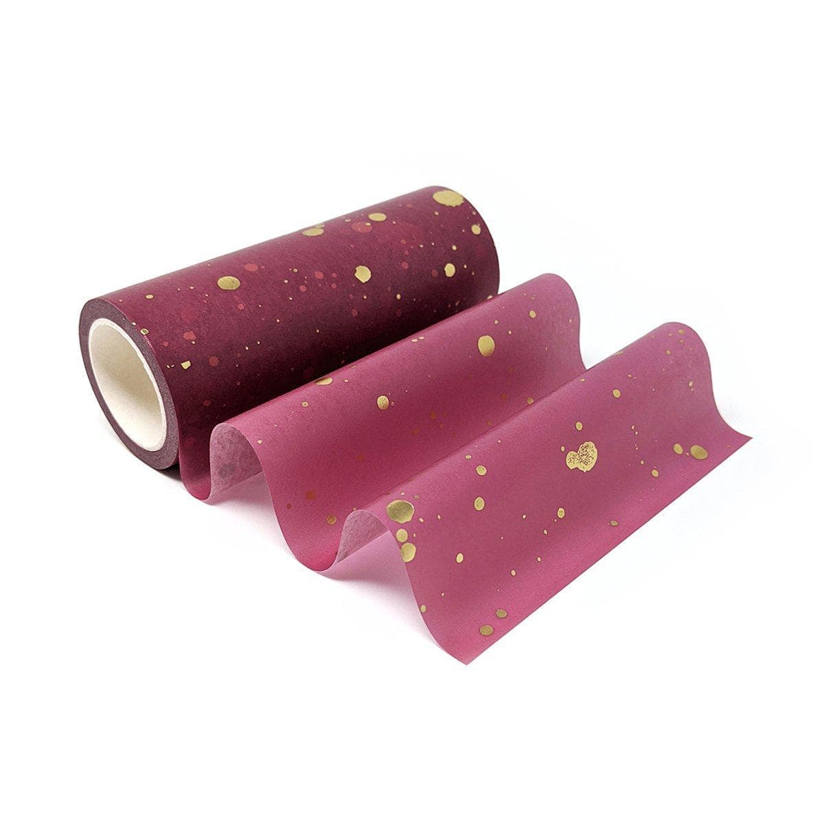 XF Tape Washi Tapes Gold Splatter Cosmic Berry Wide Washi Tape