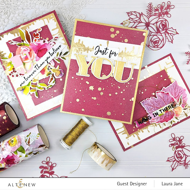 XF Tape Washi Tapes Gold Splatter Cosmic Berry Wide Washi Tape