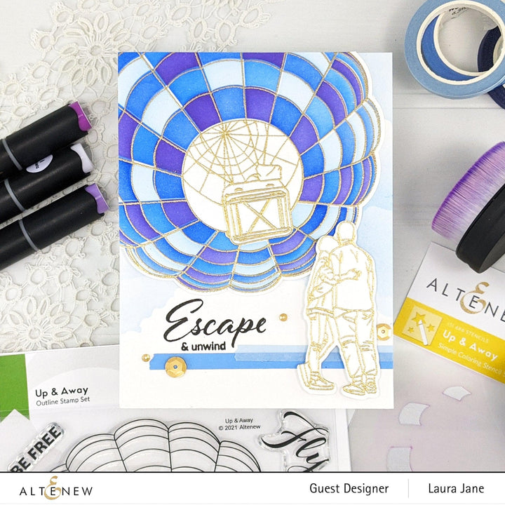 XF Tape Washi Tapes Lapis Lazuli Slim Washi Tape Set