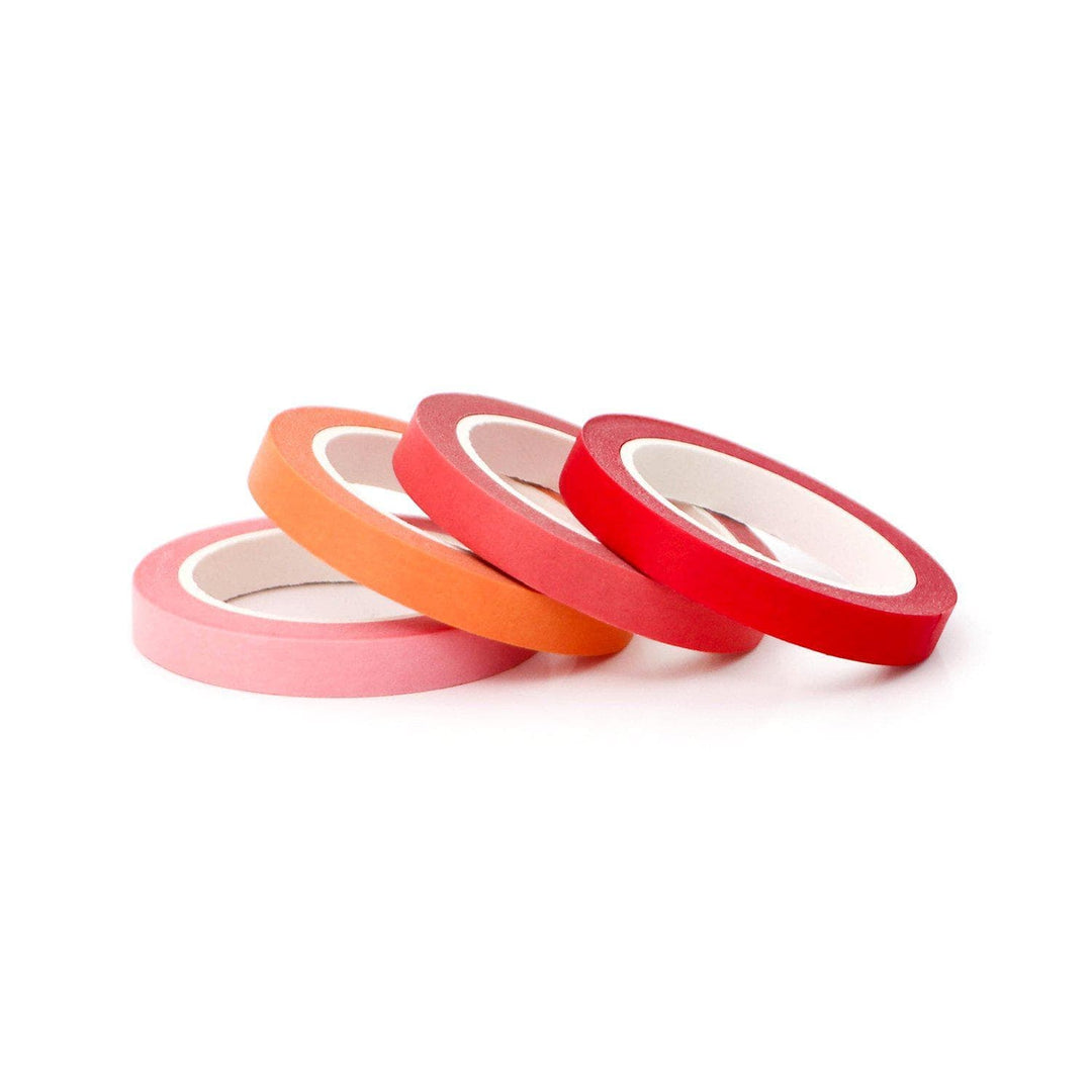 XF Tape Washi Tapes Red Sunset Slim Washi Tape Set