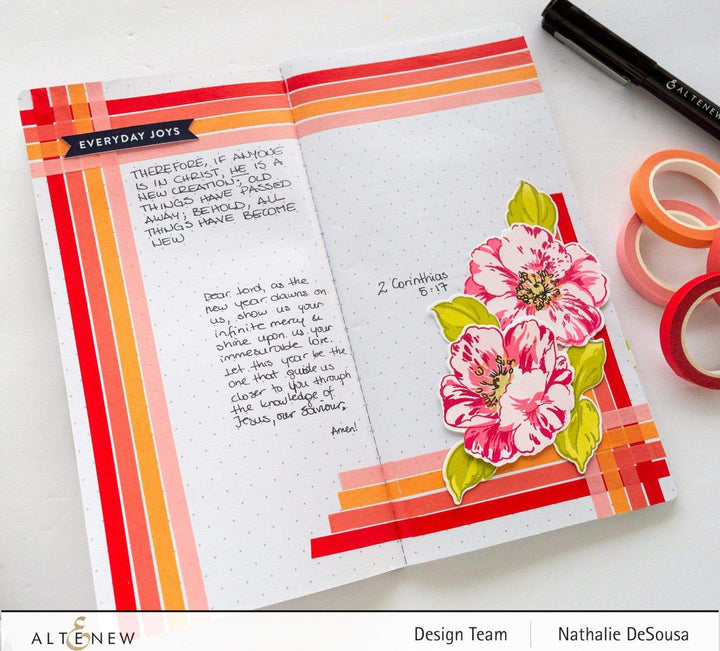 XF Tape Washi Tapes Red Sunset Slim Washi Tape Set