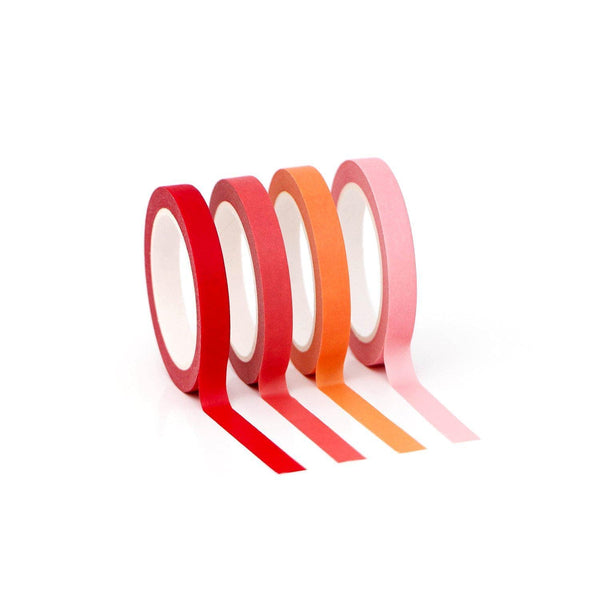 XF Tape Washi Tapes Red Sunset Slim Washi Tape Set