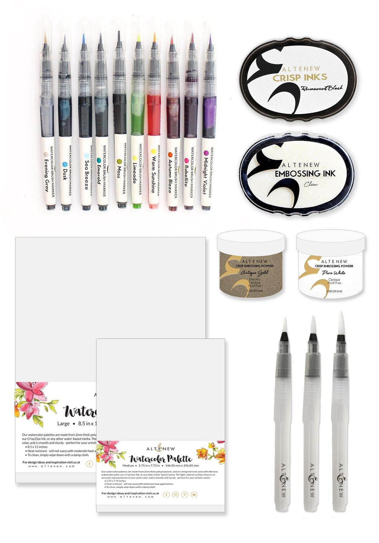 Altenew Water-based Marker Bundle Super Watercolor Brush Marker Starter Bundle
