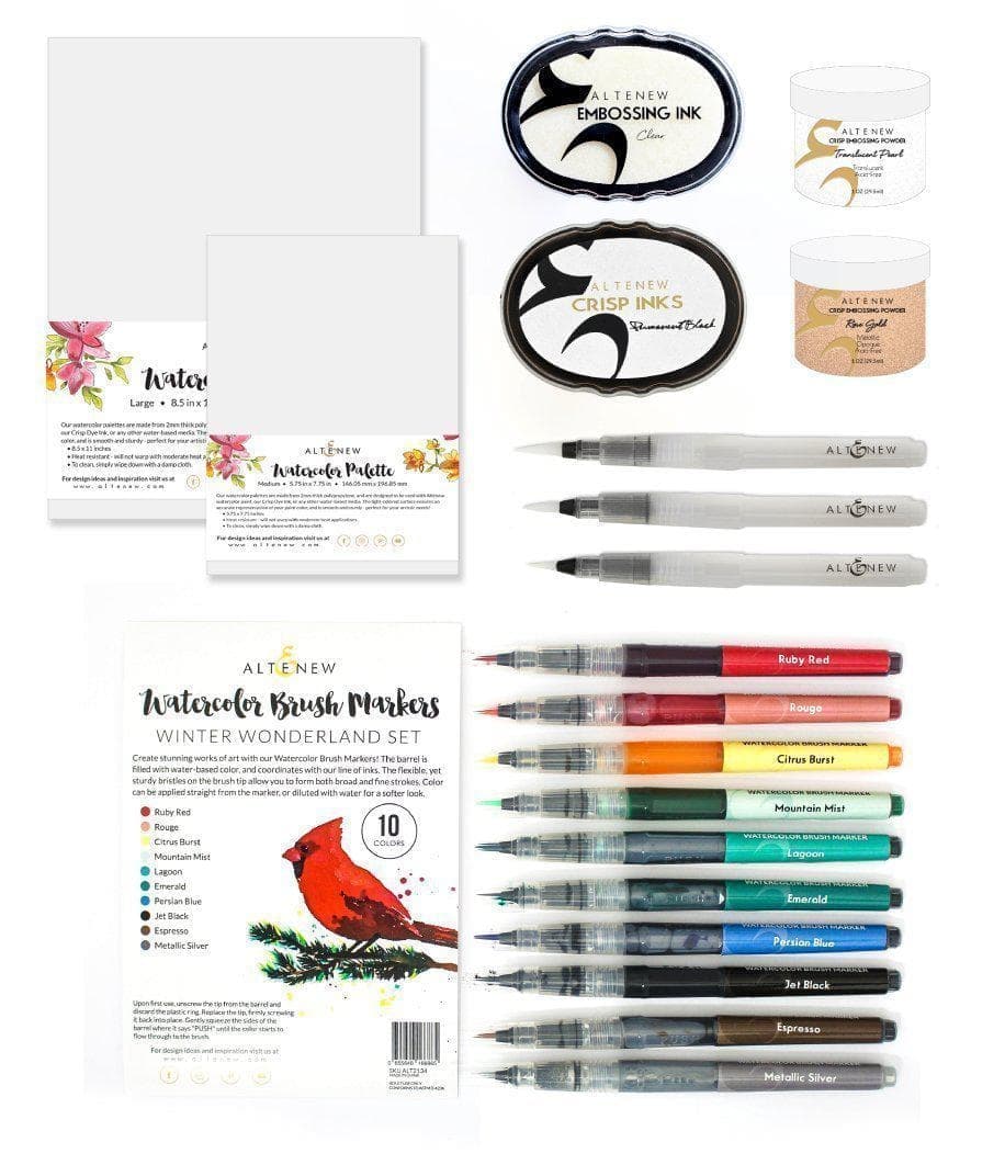 Altenew Water-based Marker Bundle Super Winter Watercolor Brush Marker Starter Bundle
