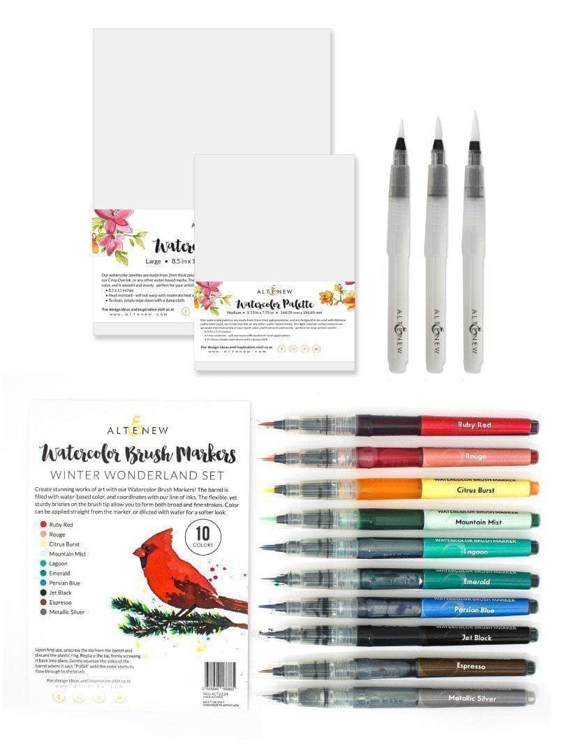 Altenew Water-based Marker Bundle Winter Watercolor Brush Marker Palette Bundle