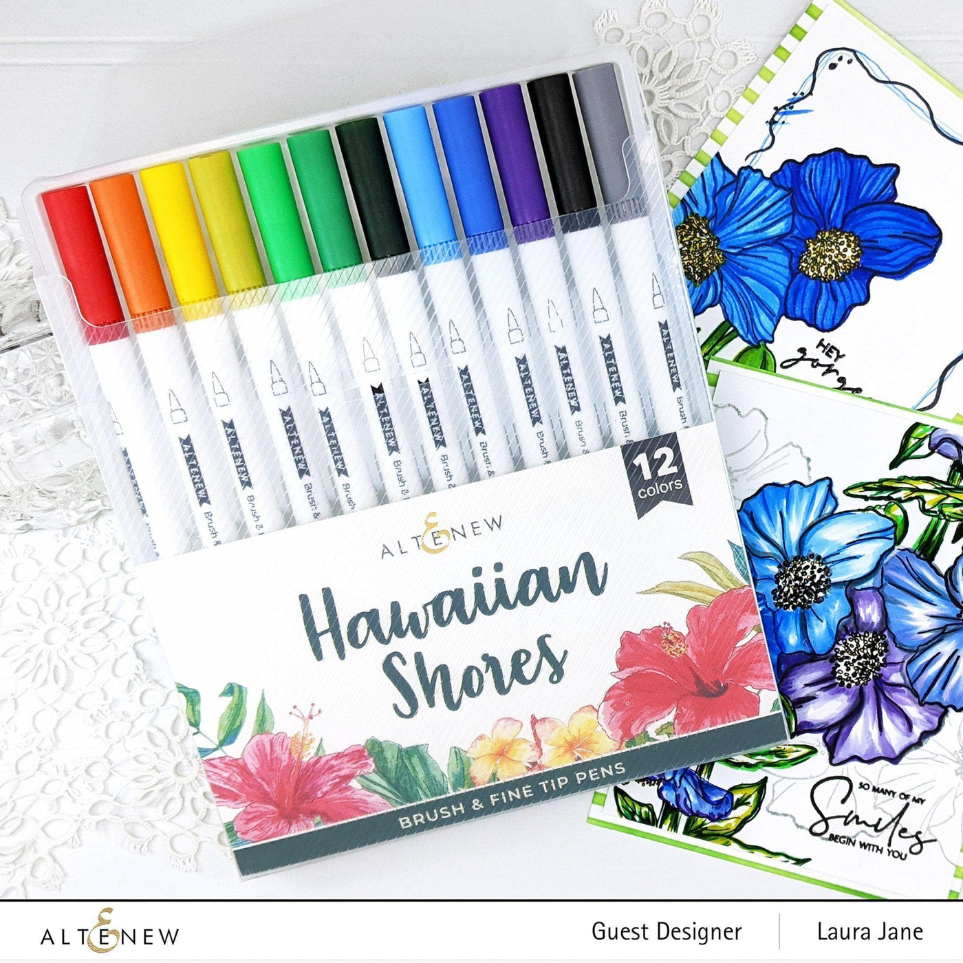 Coloring Tools: Altenew-Tahitian Terrace Dual Tip Pens (Water-based) –  Purple Pinky Promises