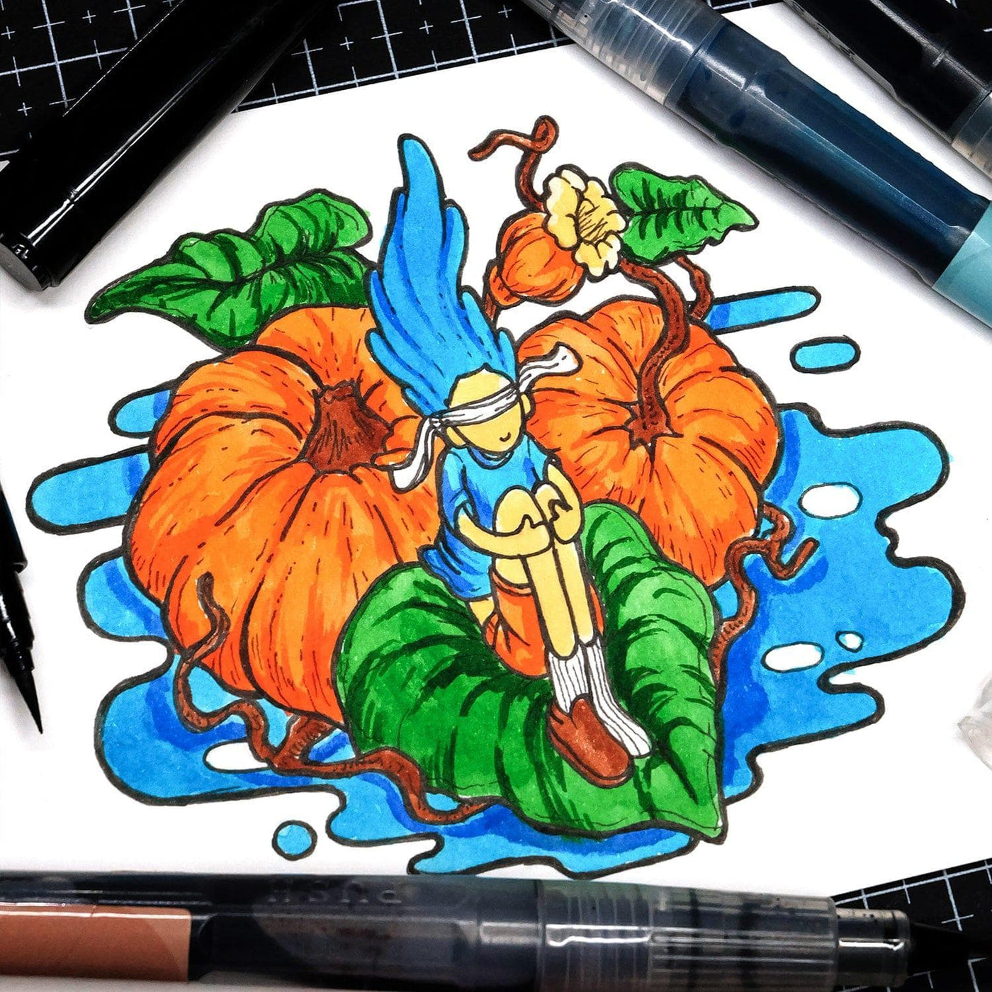 Watercolor Brush Markers - Tropical Fiesta Set