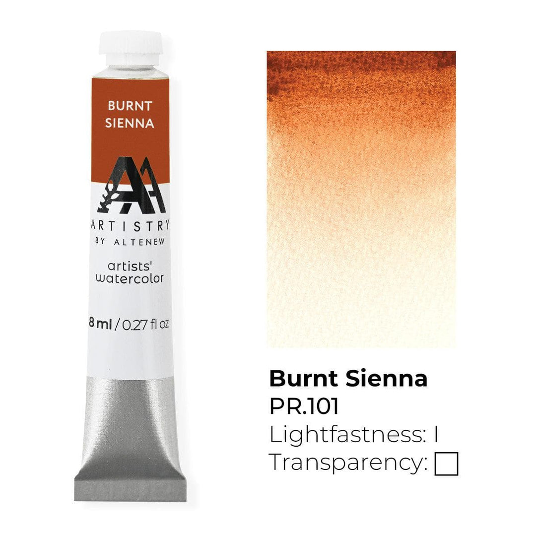 Artists' Watercolor Tube - Burnt Sienna