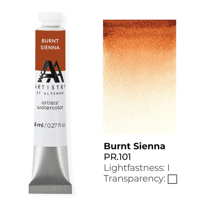 Artists' Watercolor Tube - Burnt Sienna