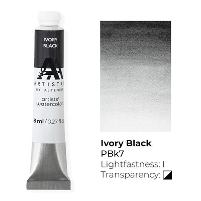 Artists' Watercolor Tube - Ivory Black